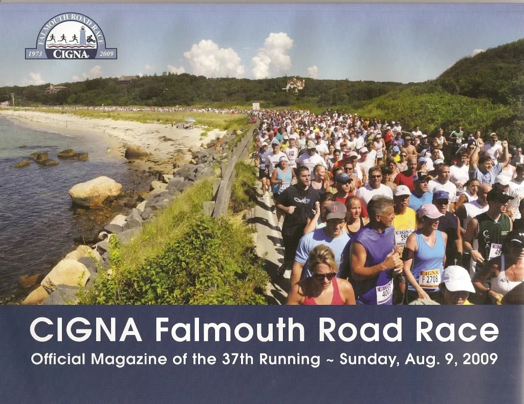 Crowd watching the Falmouth Road Race