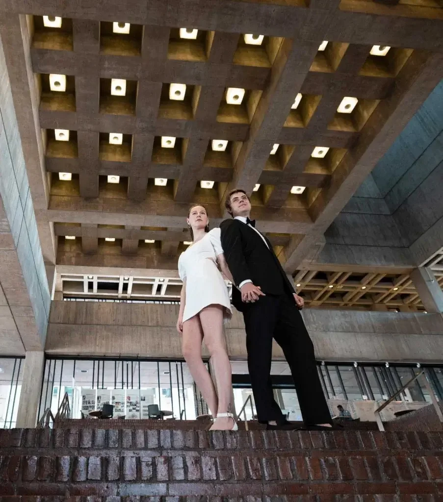 shot from below at Boston City Hall