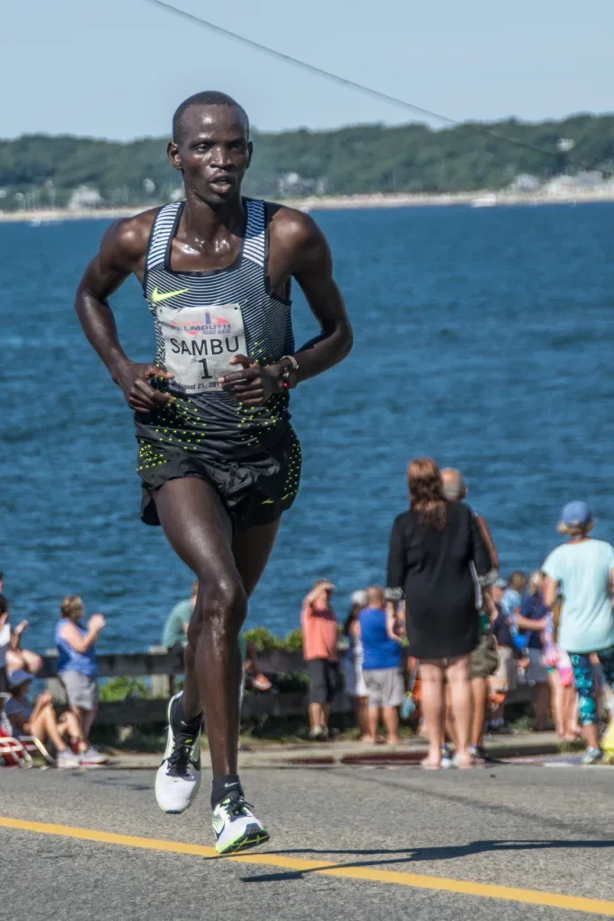Crowd watching the Falmouth Road Race