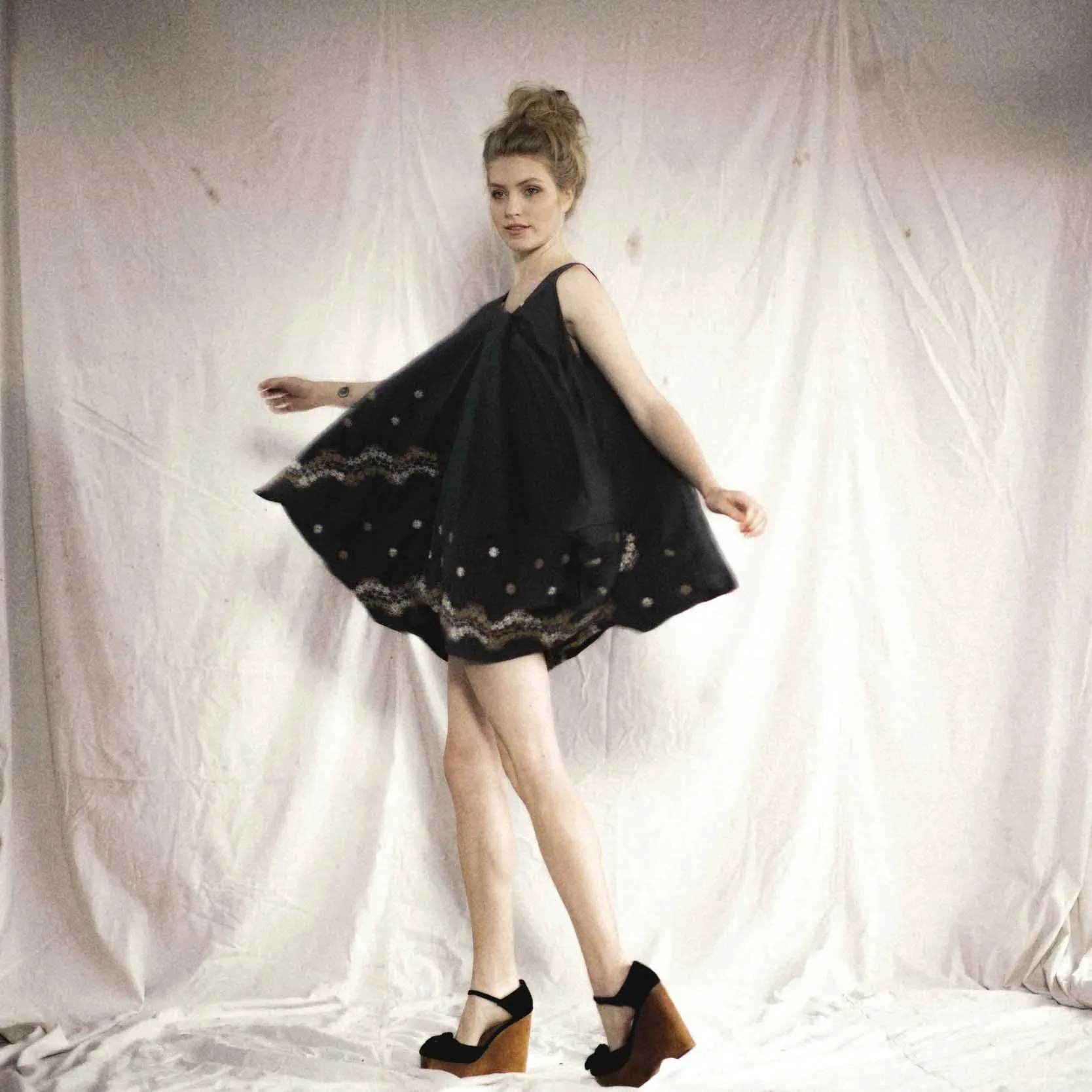 Little black dress, fine art fashion photography by Ivan Djikaev